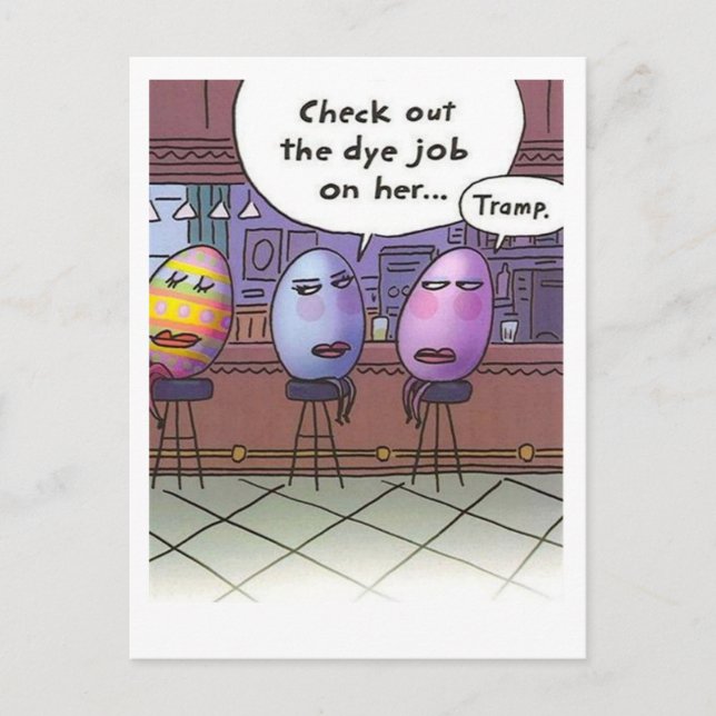 Easter Dye Job Holiday Postcard (Front)