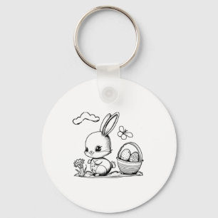 Easter Easter Bunny Colouring And Painting Yoursel Key Ring