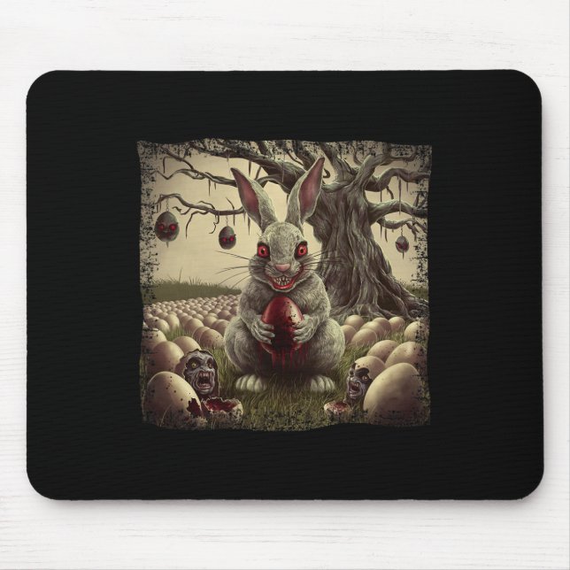 Easter Easter Bunny Horror Zombie Easter Egg  Mouse Mat (Front)