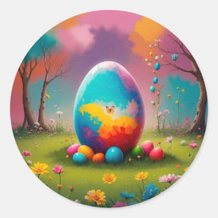 "Easter Egg" – A Symbol of Renewal and Joy 🐣🌸 Classic Round Sticker
