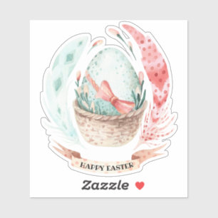 Easter egg and feathers bouquet