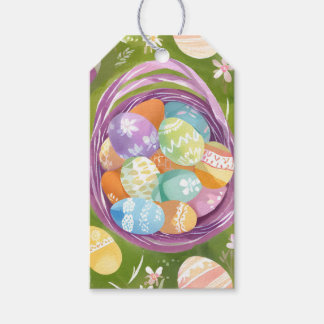 Easter Egg Basket | Spring Pastel Watercolor Gift Tags