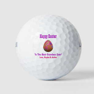 Easter Egg Best Grandma Ever Cute Pink Purple Golf Balls