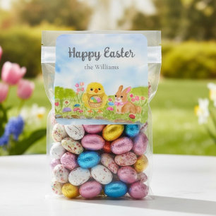  Easter Egg Brunch Chick Easter Bunny Party Square Sticker