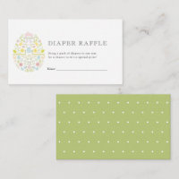 Easter Egg Bunny Baby Shower Diaper Raffle Ticket