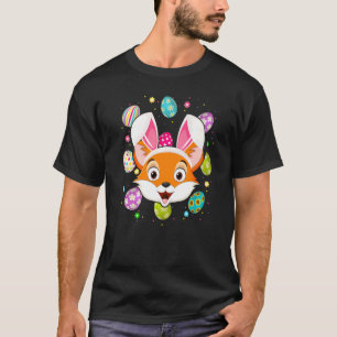 Easter Egg Bunny Ear Fox Face Easter Sunday T-Shirt