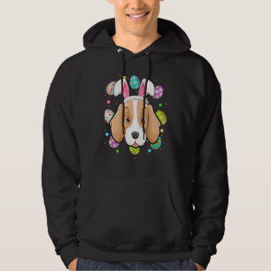 Easter Egg Bunny Ear Foxhound Dog Face Easter Sun Hoodie