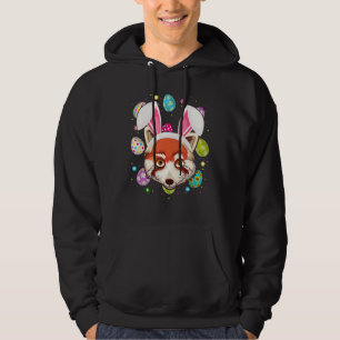 Easter Egg Bunny Ear Red Panda Face Easter Sunday Hoodie