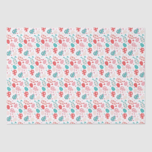 Easter Egg Bunny Ears Pattern Tissue Paper (Front)