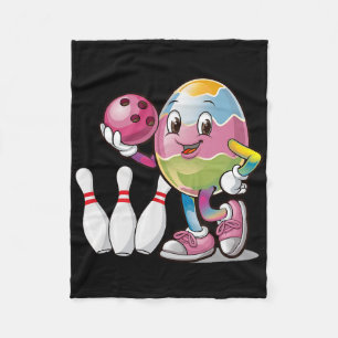 Easter Egg Colourful Costume Bowling Player Team L Fleece Blanket