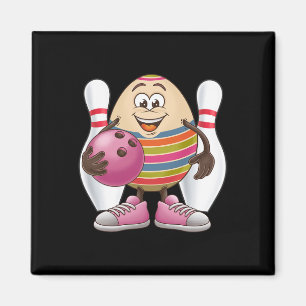 Easter Egg Colourful Costume Bowling Player Team L Magnet
