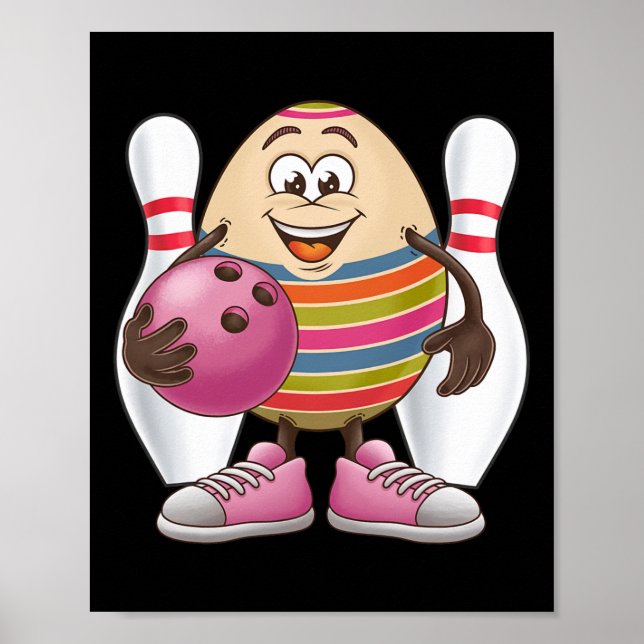 Easter Egg Colourful Costume Bowling Player Team L Poster (Front)