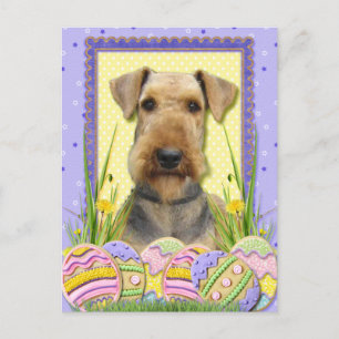 Easter Egg Cookies - Airedale Holiday Postcard