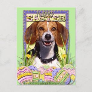 Easter Egg Cookies - Beagle Holiday Postcard