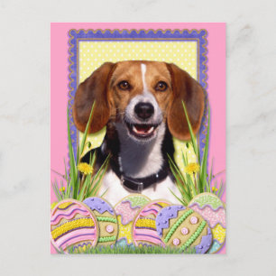Easter Egg Cookies - Beagle Holiday Postcard