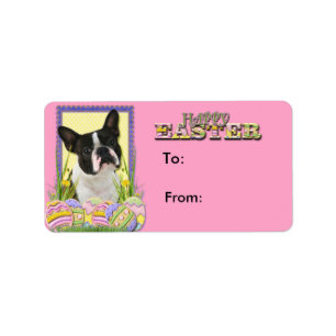 Easter Egg Cookies - Boston Terrier Label