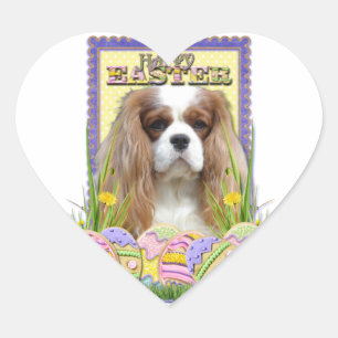 Easter Egg Cookies - Cavalier - Blenheim Heart Sticker