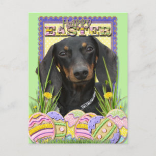Easter Egg Cookies - Dachshund Holiday Postcard
