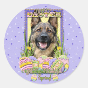 Easter Egg Cookies - German Shepherd Classic Round Sticker