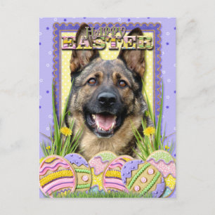 Easter Egg Cookies - German Shepherd Holiday Postcard