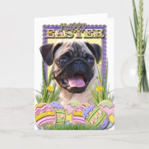 Easter Egg Cookies - Pug Holiday Card
