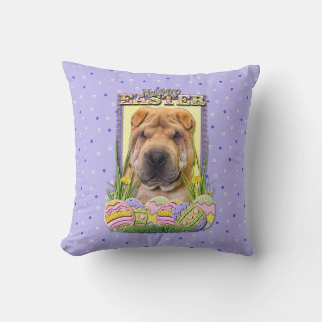 Easter Egg Cookies - Shar Pei Cushion (Front)
