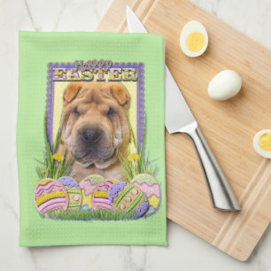 Easter Egg Cookies - Shar Pei Tea Towel