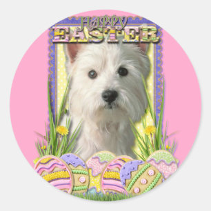Easter Egg Cookies - West Highland Terrier Classic Round Sticker