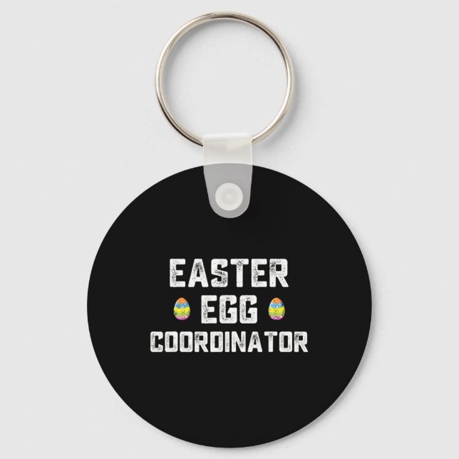 Easter Egg Coordinator Fun Boys Girls Kids Teens  Key Ring (Front)