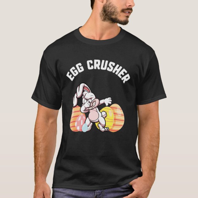Easter Egg Crusher Dabbing Bunny Candy kids  Sprin T-Shirt (Front)