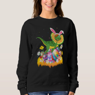 Easter Egg  Cute Dilophosaurus Dinosaur Easter Sun Sweatshirt