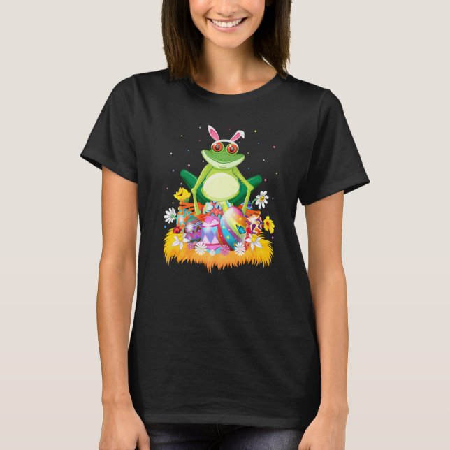 Easter Egg  Cute Tree Frog Easter Sunday T-Shirt (Front)