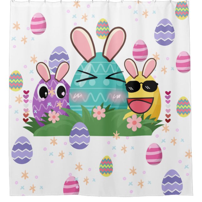 easter egg design:) shower curtain (Front)