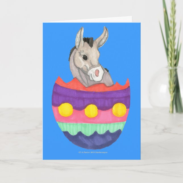 Easter Egg Donkey Card (Front)