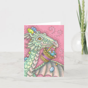 EASTER EGG DRAGON Fantasy Spring NOTE CARD Blank