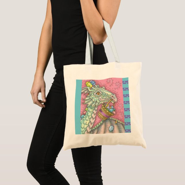 EASTER EGG DRAGON, FANTASY SPRING TOTE BAG (Front (Product))