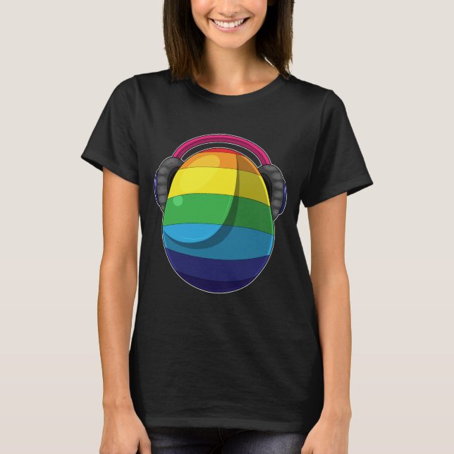 Easter egg Easter Rainbow Music T-Shirt (Front)