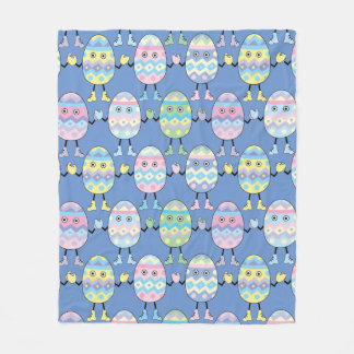 Easter Egg Eggheads Fleece Blanket