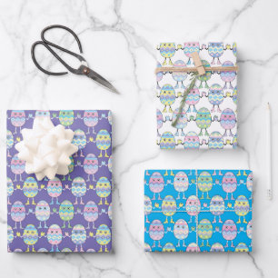 Easter Egg Eggheads Wrapping Paper