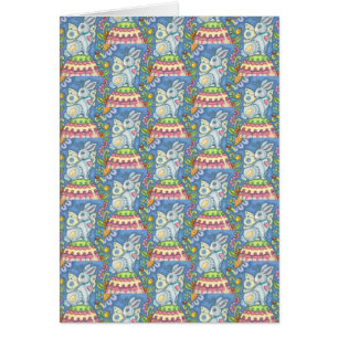 EASTER EGG FAIRY, FANTASY RABBIT NOTE CARD Blank