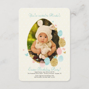 Easter Egg Frame Photo Invitation