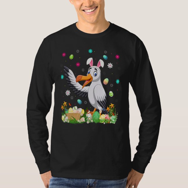 Easter Egg   Funny Albatross Bird Easter Sunday T-Shirt (Front)