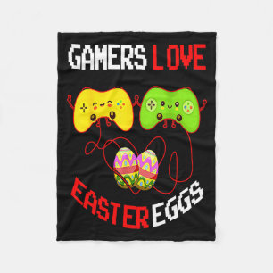 Easter Egg Gamers Design Fleece Blanket