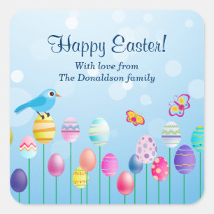Easter Egg Garden Square Sticker