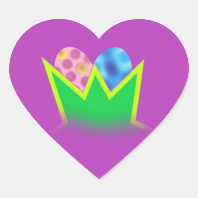 Easter egg heart sticker (Front)