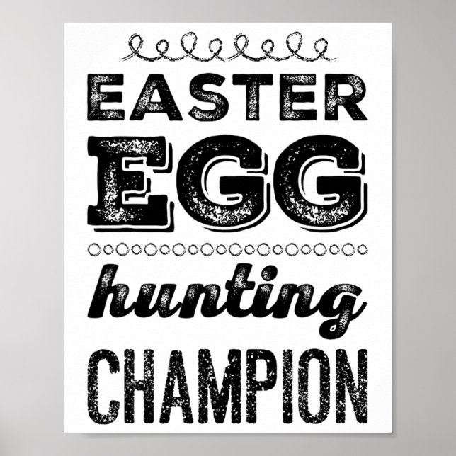 Easter Egg Hero Easter Egg Hunting Champion Easter Poster (Front)