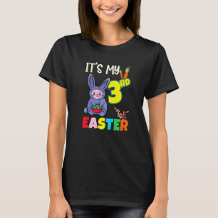 Easter Egg Hunt 3rd Birthday Cute Easter Cat T-Shirt