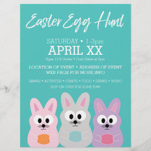 Easter Egg Hunt Advertisement - Cute Bunny Rabbits Flyer