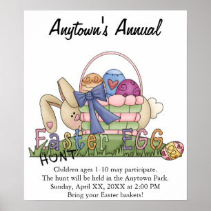 Easter Egg Hunt Announcement Advertisement Poster