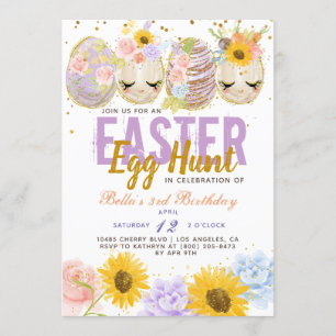 Easter Egg Hunt Birthday Invitation